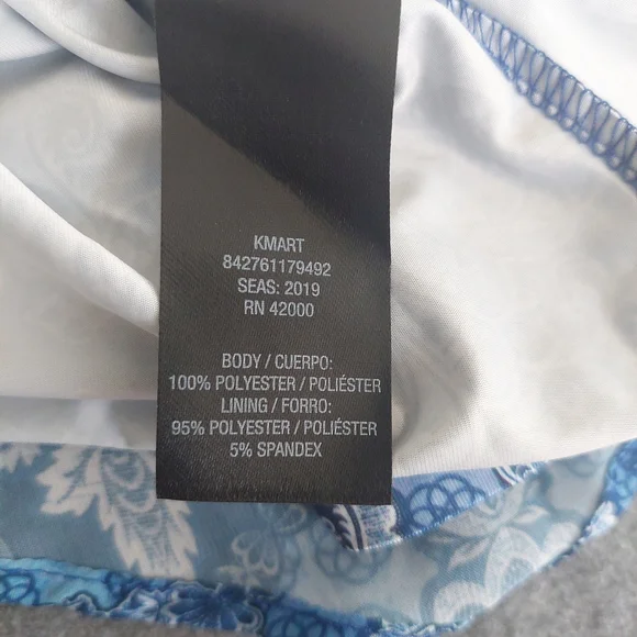 Simply Emma Blue Paisley Poncho Tunic Blouse Plus Size 2X Boho Lined - Picture 5 of 6